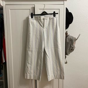 GAP wide leg crop striped jeans size 4R